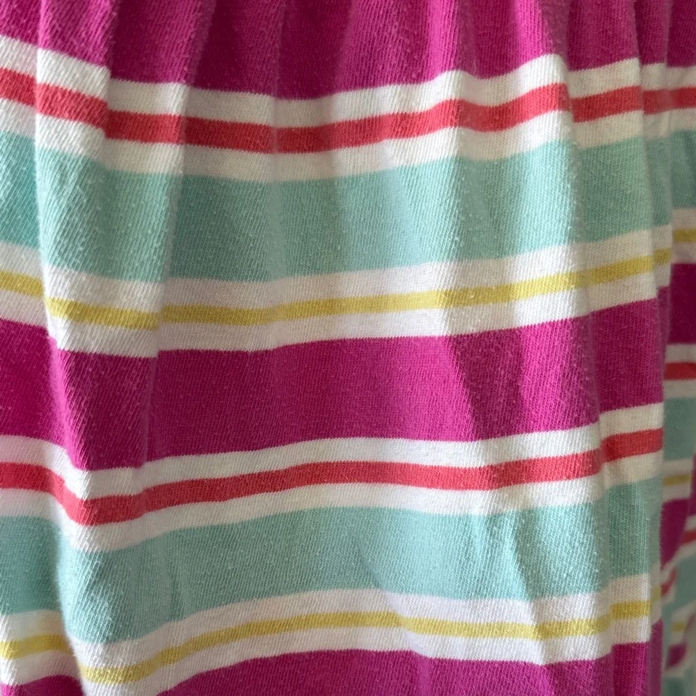 Gymboree Pink and Aqua Stripe Knot-Shoulder Sundress